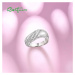 Masivní stříbrný prsten s třpytivými vlnami FanTurra