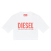 Tričko diesel trecrowlogo t-shirt bílá