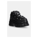 Kožené sneakers boty New Rock Negro + Nomada Negro + Tower Negro Lateral E-14 černá barva, M-106