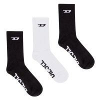 Ponožky diesel skm-ray-threepack socks černá
