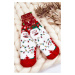 Dětské vánoční bavlněné termoaktivní ponožky Yeti Červene