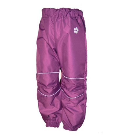 Dětské šusťákové kalhoty - středně fialové