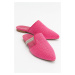 LuviShoes PESA Fuchsia Women's Slippers with Straw Stones.