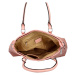 Stylová dámská koženková kabelka na rameno Atreya, růžová