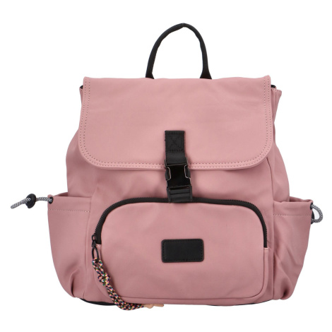 Módní stylový batoh z lehkého materiálu Albina, růžová ilf