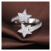 OLIVIE Nastavitelný stříbrný prsten HVĚZDY 5350