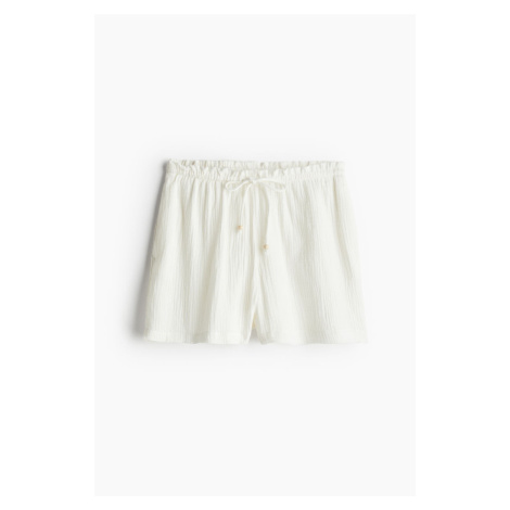 H & M - Mušelínové šortky - bílá H&M