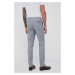 Kalhoty s příměsí vlny Tommy Hilfiger pánské, šedá barva, přiléhavé