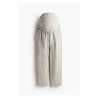 H & M - MAMA Kalhoty z lněné směsi - béžová