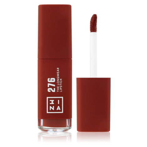 3INA The Longwear Lipstick dlouhotrvající tekutá rtěnka odstín 276 - Chocolat red 6 ml