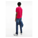 Calvin Klein Calvin Klein Jeans pánské červené tričko MICRO BRANDING ESSENTIAL SS TEE