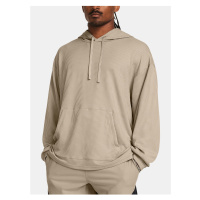 Světle hnědá sportovní mikina Under Armour UA Rival Waffle Hoodie