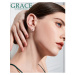 GRACE Silver Jewellery Stříbrné náušnice se zirkony Ximena, stříbro 925/1000 E-SCE924/8 Černá