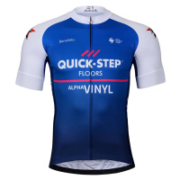 BONAVELO Cyklistický dres s krátkým rukávem - QUICKSTEP 2022 - modrá/bílá