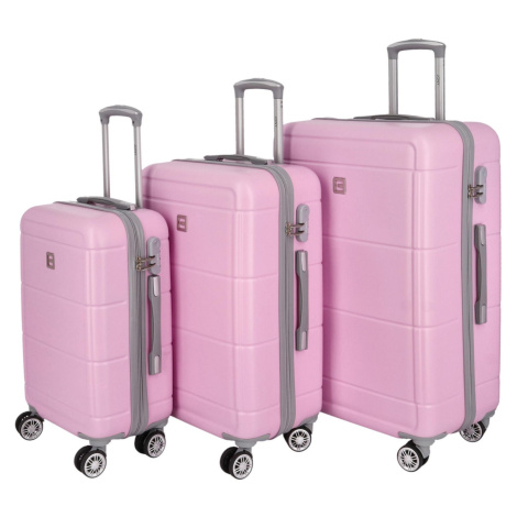 Cestovní plastový kufr růžový - Jony Porfyr SADA