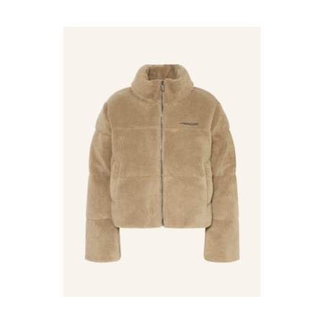 Pegador Prošívaná Bunda Z Umělé Kožešiny béžová