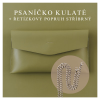 Wood Style Psaníčko Kulaté - Pistacchio Popruh: Řetízkový stříbrný