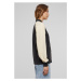 Urban Classics / Ladies Light Terry Raglan College Jacket black/whitesand