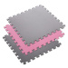 ONE FITNESS Ochranná puzzle podložka MP10 růžovo-šedá