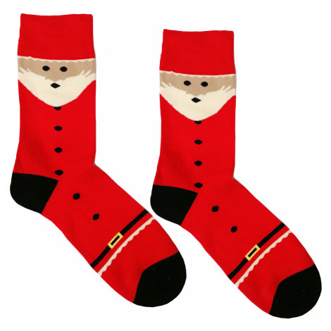 Pánské vánoční ponožky Aura.Via - SF6699, červená/Santa Claus Barva: Červená