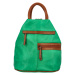 Pohodový dámský koženkový batůžek Vlako, zelená