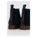Semišové kotníkové boty Gant Fayy dámské, tmavomodrá barva, na plochém podpatku