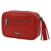 BRIGHT Dámská kožená kabelka Červená, 9 x 22 x 15 (BR23-NN4123-00DOL)