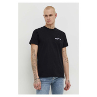 Bavlněné tričko Karl Lagerfeld Jeans černá barva, s aplikací