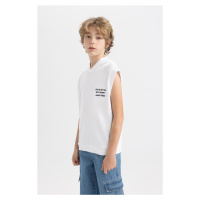 DEFACTO Boy's Printed Hooded Undershirt