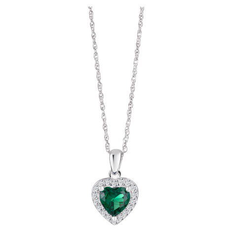 Preciosa Něžný stříbrný náhrdelník se srdíčkem Velvet Heart 5370 66