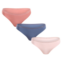 3PACK dámská tanga Tommy Hilfiger vícebarevná (UW0UW04890 0VV)