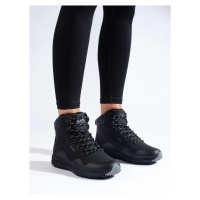 Czarne wysokie buty trekkingowe damskie z ociepleniem shelovet