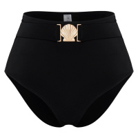 Trendyol Black Flat High Waist Regular Bikini Bottom with Accessories