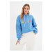 Trendyol Sweatshirt - Blue - Regular fit