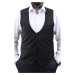 36495 Dewberry U Neck Mens Vest-BLACK