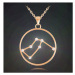 Stříbrný pozlacený náhrdelník znamení vodnář Minet Stars JMAS9502RN45