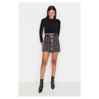 Trendyol Black Skirt With Woven Buttons