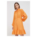 Šaty Y.A.S oranžová barva, mini