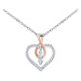Silvego Stříbrný náhrdelník Camilla s přívěskem srdce a Infinity s Brilliance Zirconia DCC160702