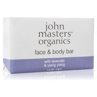 John Masters Organics Lavender & Ylang Ylang hydratační mýdlo na obličej a tělo 128 g