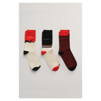 PONOŽKY 3-PACK GANT ALPINE JACQUARD SOCKS 3-PACK černá