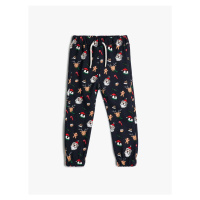 Koton Jogger Sweatpants Christmas Theme Santa Claus Printed Cotton