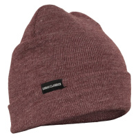 Basic Flap Beanie vínová melanž