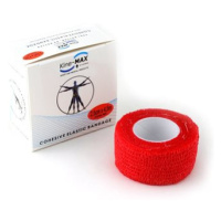 Kine-MAX Cohesive Elastic Bandage 2,5 cm × 4,5 m, červené