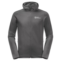 TMAVĚ ŠEDÁ FLEECOVÁ MIKINA JACK WOLFSKIN BAISELBERG HOODED FZ M