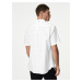 Bílá pánská košile s krátkým rukávem Marks & Spencer