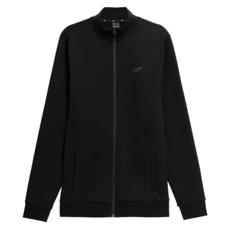 4F SWEATSHIRT-FULL ZIP Pánská mikina na zip, černá, velikost