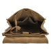 Beagles Béžový objemný kožený batoh „Saint Tropez“ 13L