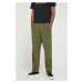Manšestrové kalhoty American Vintage zelená barva