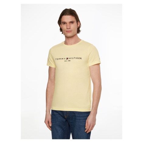 Tommy Hilfiger pánské žluté triko Logo